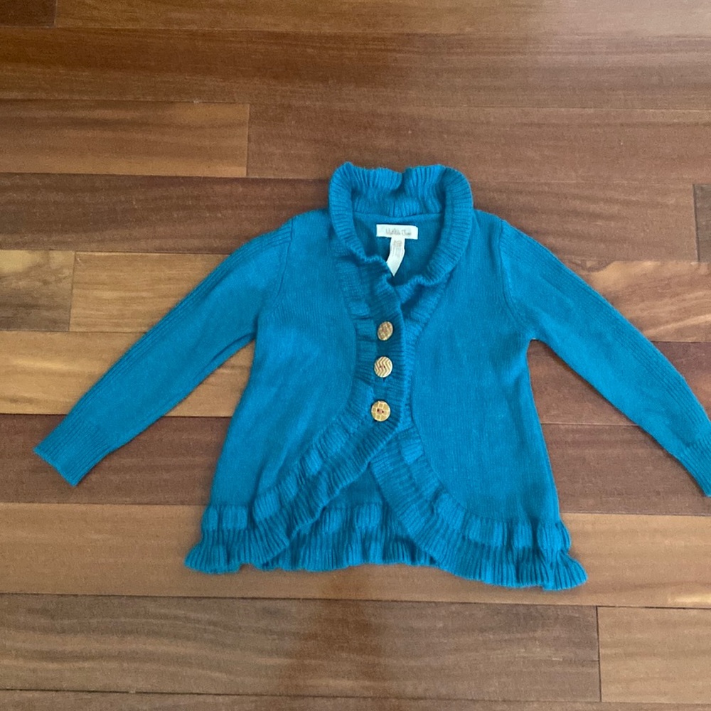 Matilda Jane Teal Cardigan Sweater Size 18-24 Months
